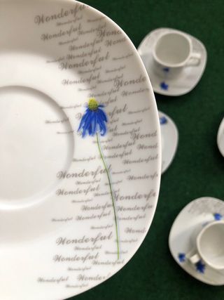 Juego 6 tazas café porcelain