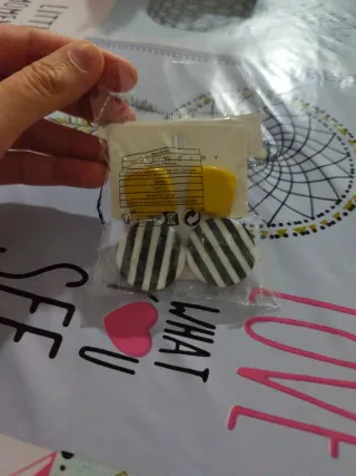 Pendientes rayas blanco y negro