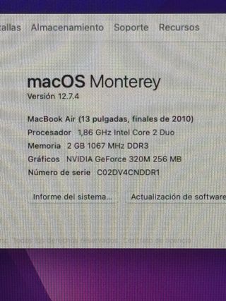 MacBook Air 2010 Plata
