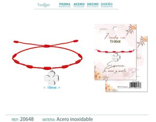 Pulsera 7 nudos Trébol Acero Inoxidable Cotigo