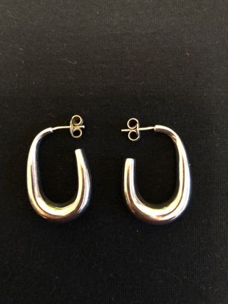 Aros de plata ovalados