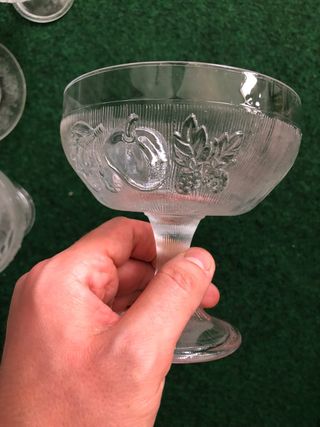 Juego 8 copas y 6 tazas de cristal