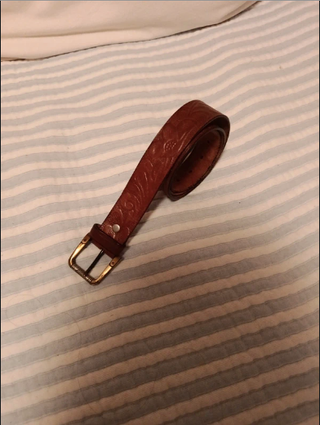 Cinturón de cuero marrón 93 cm