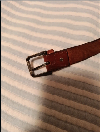 Cinturón de cuero marrón 93 cm