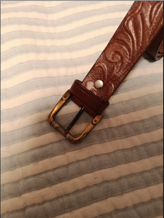 Cinturón de cuero marrón 93 cm