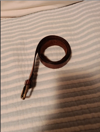 Cinturón de cuero marrón 93 cm