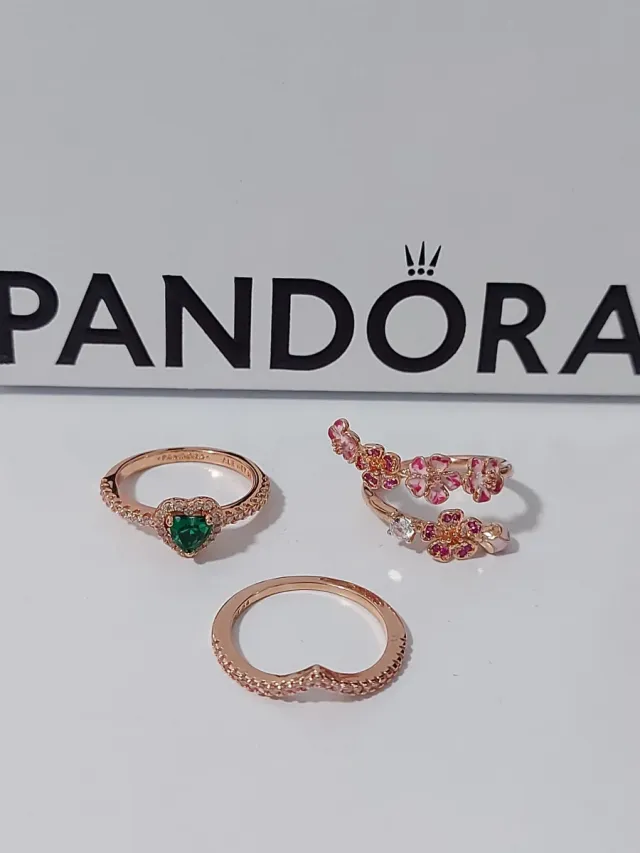 Lote 3 Anillos Pandora Talla 54