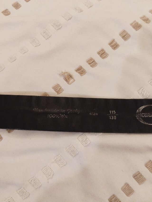 Cinturón Just Cavalli Negro Hebilla Rectangular