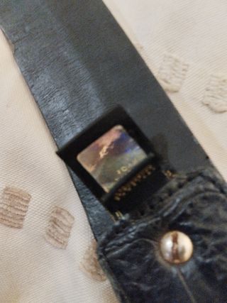 Cinturón Just Cavalli Negro Hebilla Rectangular