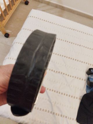 Cinturón Just Cavalli Negro Hebilla Rectangular