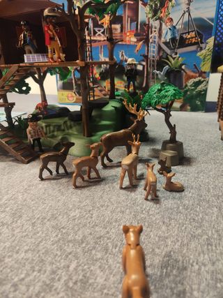 Playmobil 3217 Cabañas del Bosque y Animales