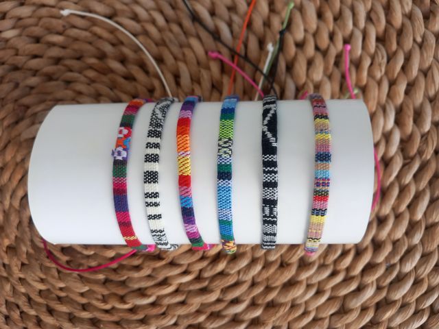 6 Pulseras Tejidas Estilo Bohemio Nuevas