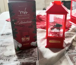 Lanterna Natalizia Mastro Bianco Rossa