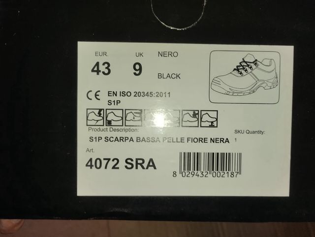 Bota de seguridad talla 43