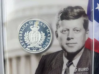 Moneda San Marino 5€ JFK Kennedy Plata 2013