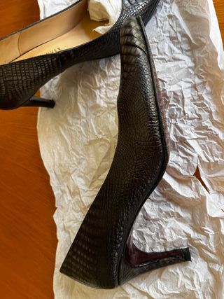 Zapatos de piel REBECA SANVER tacón ceremonia