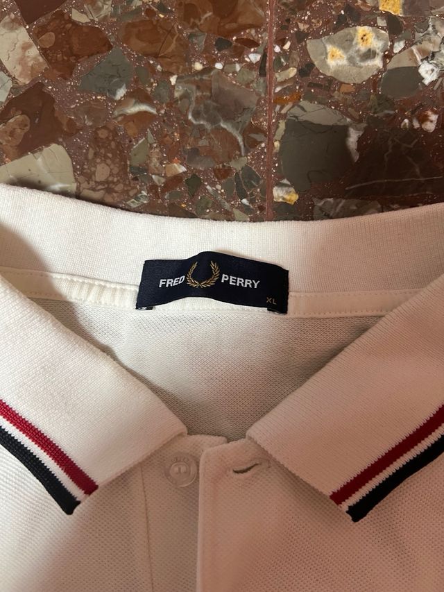 Polo Fred Perry Blanco
