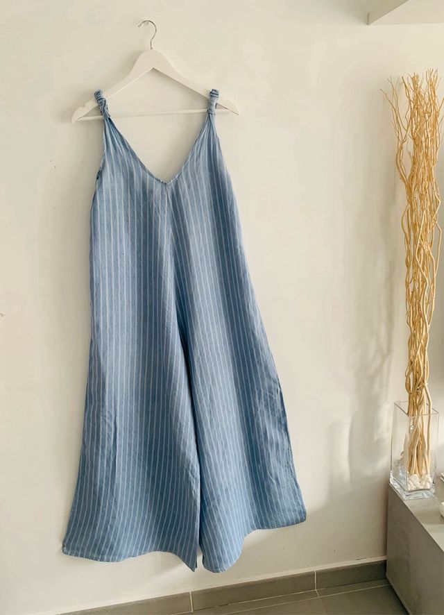 Mono Pequeña Moma Rayas Azul