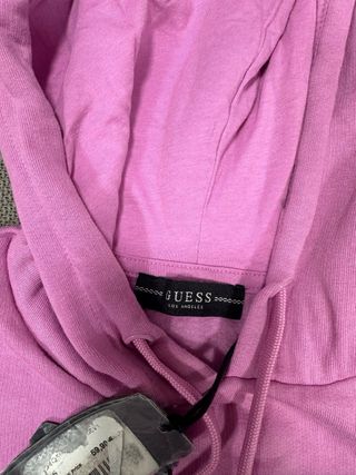 Sudadera Guess Rosa Crop Top