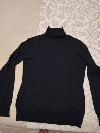 Jersey lana cuello alto negro