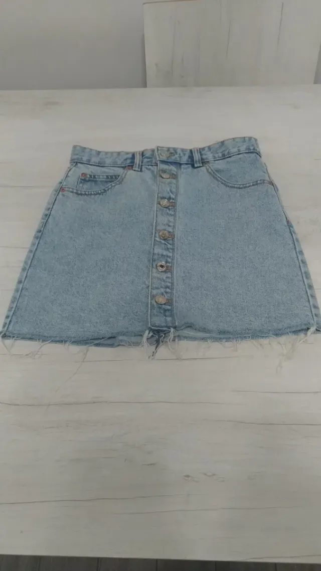 Gonna jeans vita alta bottoni tg. S