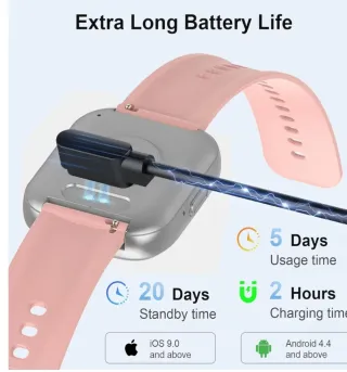 Smartwatch Rosa e Argento, per Bambina, Donna