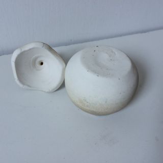 Joyero/Cajita de Porcelana Beige y Marrón