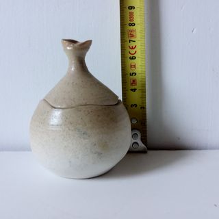 Joyero/Cajita de Porcelana Beige y Marrón