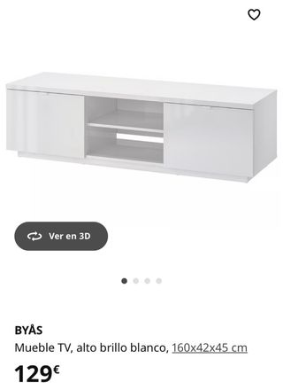 Mueble TV Blanco BYAS Ikea