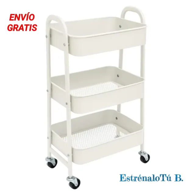 Carro Metálico Multiusos con Ruedas