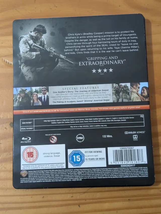 American Sniper Steelbook Bluray