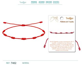 Pulsera 7 nudos Cotigo Roja