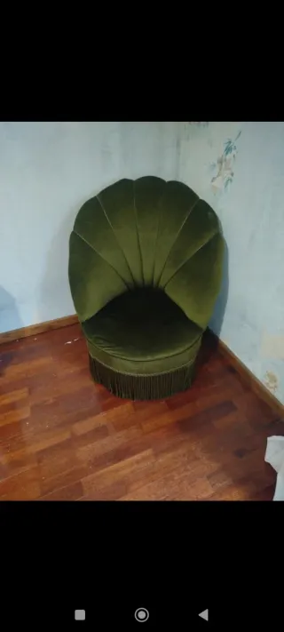 Cadeirão Veludo Verde