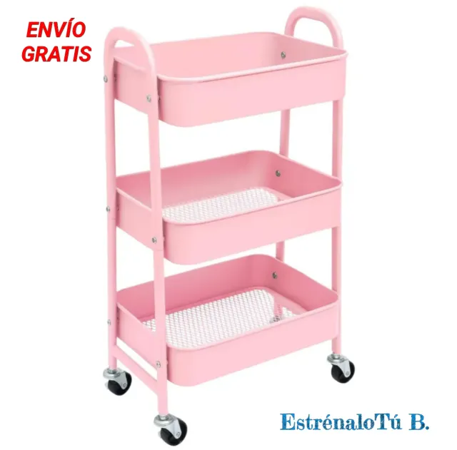 Carro Metálico Multiusos con Ruedas