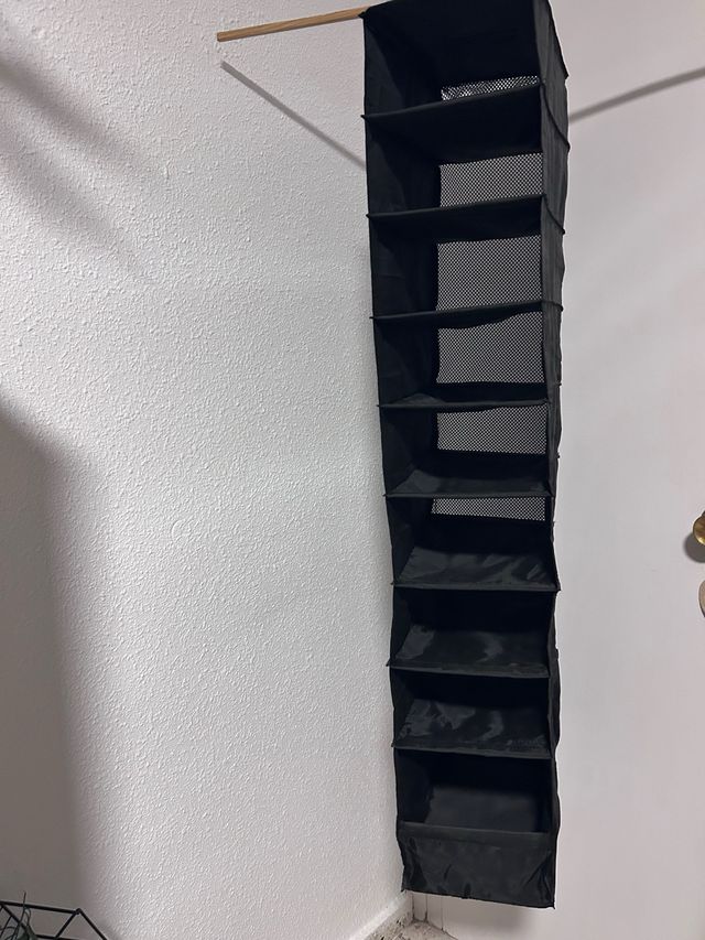 Zapatero Colgante Tela Ikea Negro