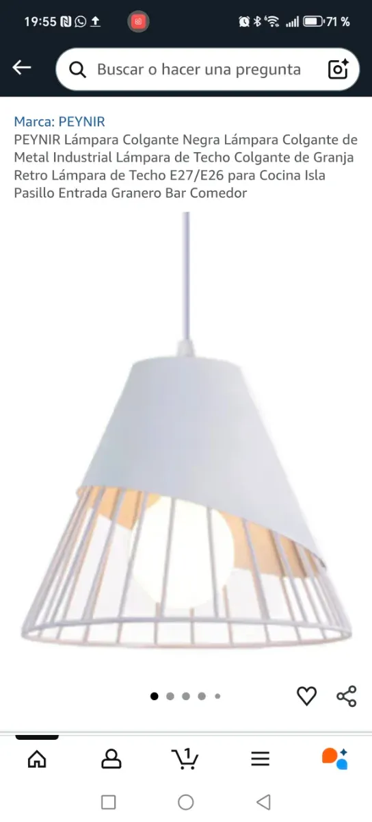 Lámpara Colgante Industrial PEYNIR