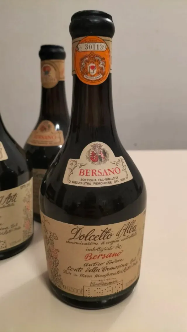 3 Bottiglie Bersano Fac Simile Mezzo Litro