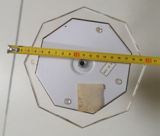 Pie de lámpara y tulipa vintage dorado