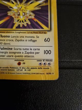 Zapdos 16/102 Base Pokémon Carta