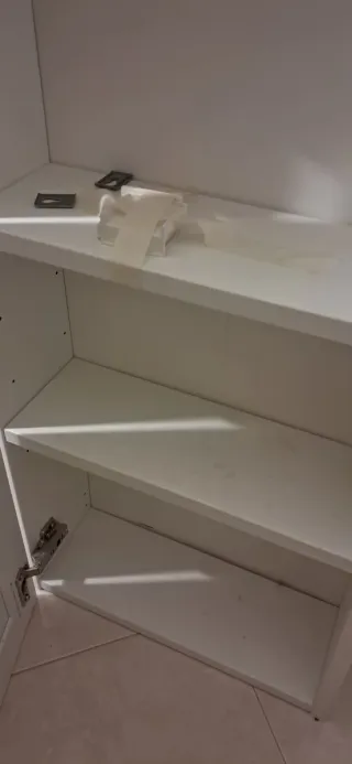 Armario espejo baño madera y cristal