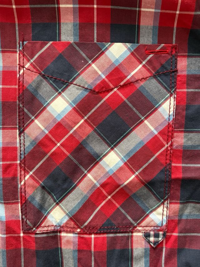 Camisa Tommy Hilfiger cuadros rojos y azules