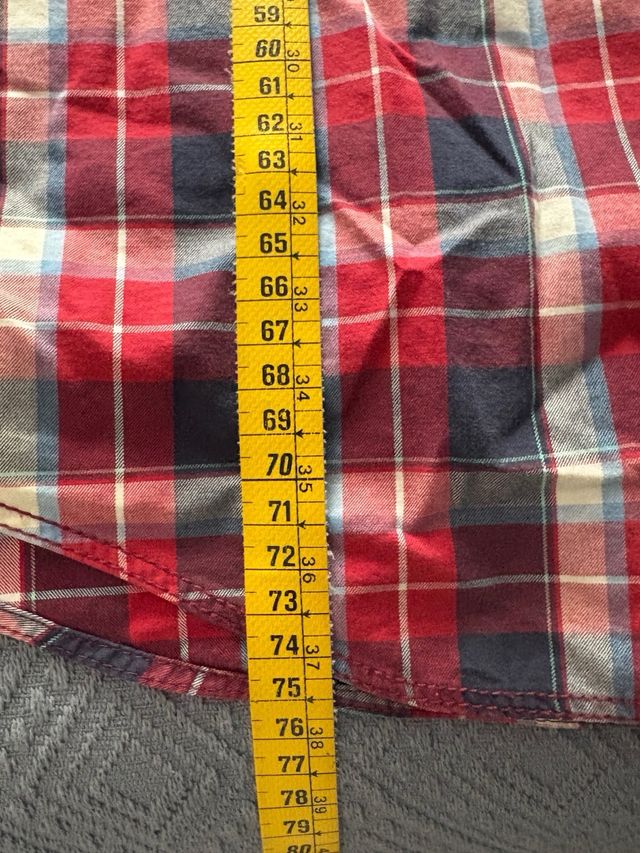 Camisa Tommy Hilfiger cuadros rojos y azules