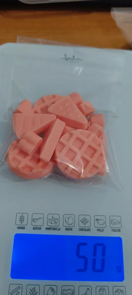 Wax melts aromáticos con forma de gofre y porción