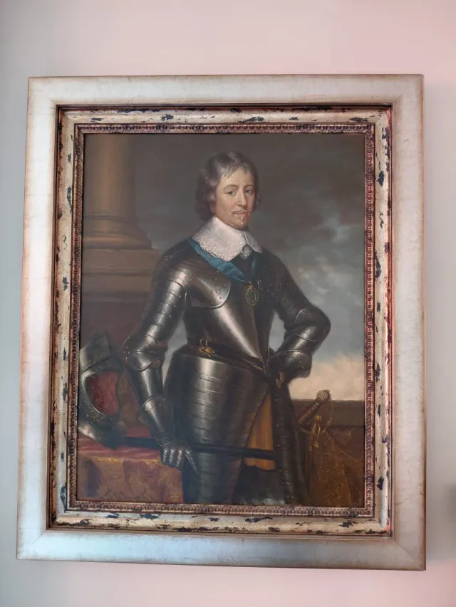 Oleo sobre lienzo: Caballero con armadura