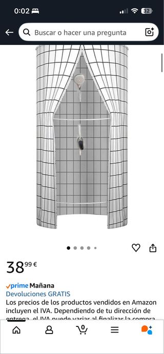 Cortina de ducha portátil