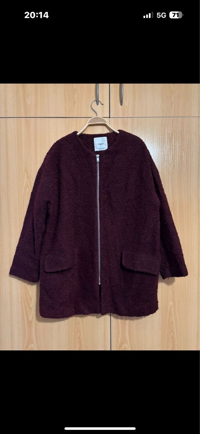 Abrigo Mango Burdeos