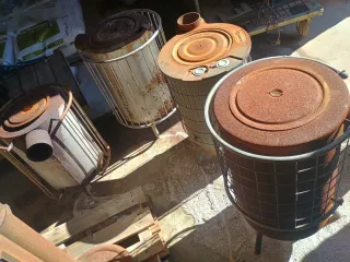 Estufas redondas de leña