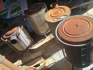 Estufas redondas de leña