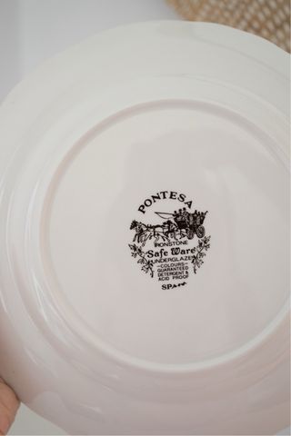 Plato Pontesa Ironstone Escena Rural