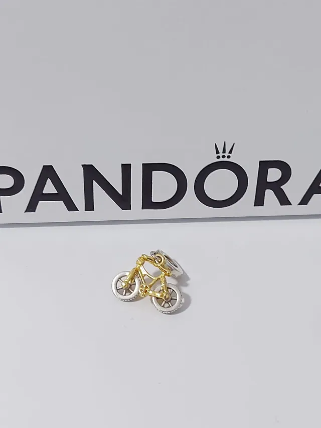 Pandora Charm Bicicleta Oro y Plata